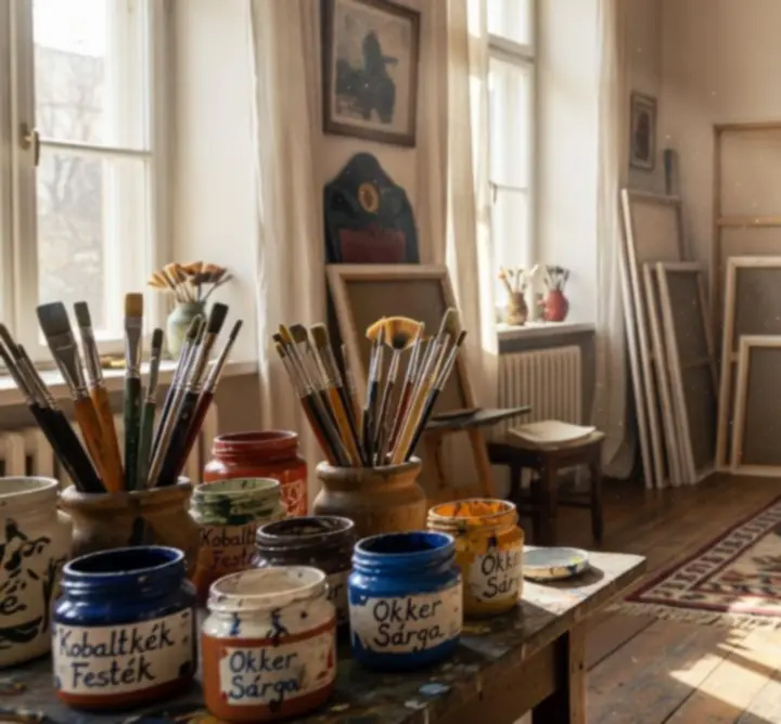 Magyar művész stúdiója