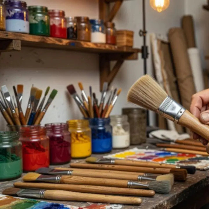 Magyar kézműves tradicionális műhelyében dolgozik