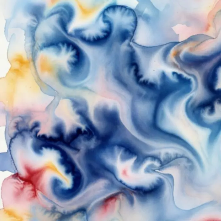 Akvarell festék kobaltkékkel